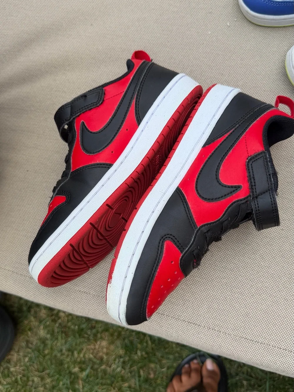 Nike Court Borough Low Recraft RED & BLACK SZ 3Y